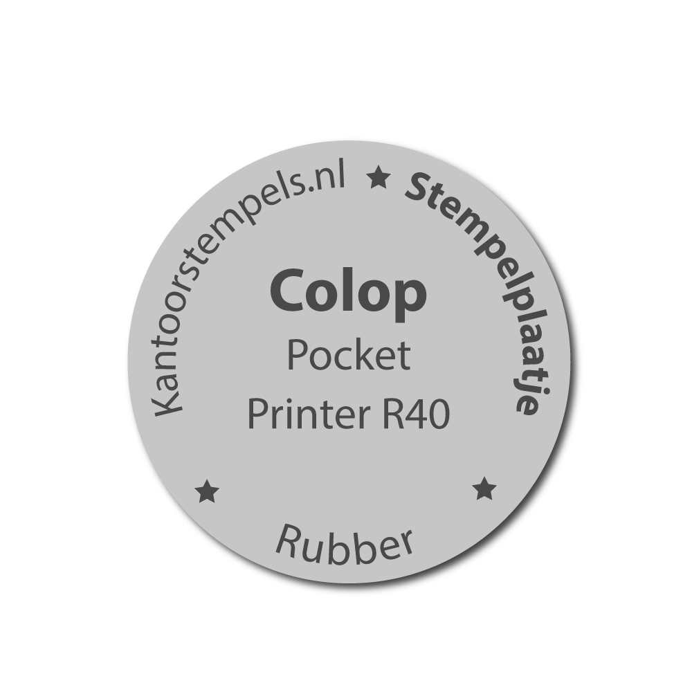 Tekstplaatje Colop Pocket Stempel R40