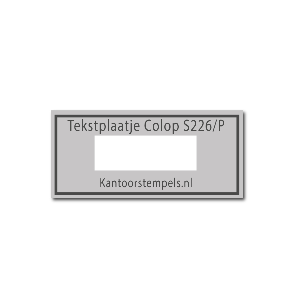 Tekstplaatje Colop printer S 226/P