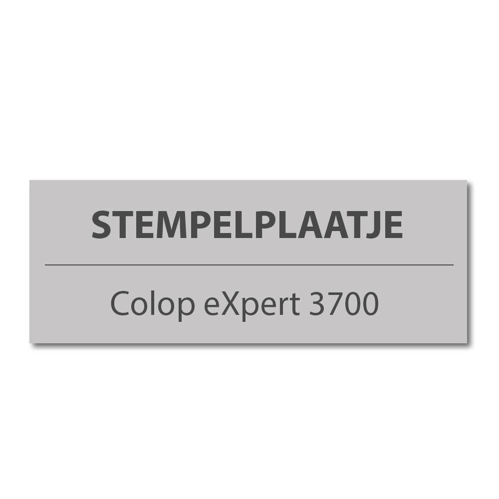 Tekstplaatje Colop eXpert 3700