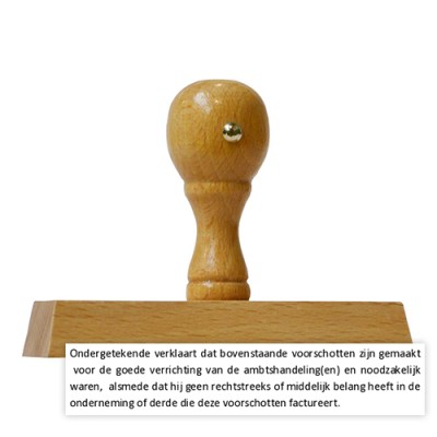 Handstempel 100x20 mm Deurwaarder ondergetekende verklaart