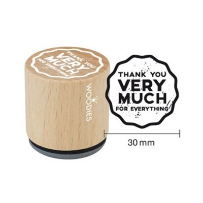 Houten handstempel "Woodies" | Thank you