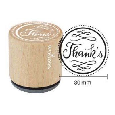 Houten handstempel "Woodies" | Thanks