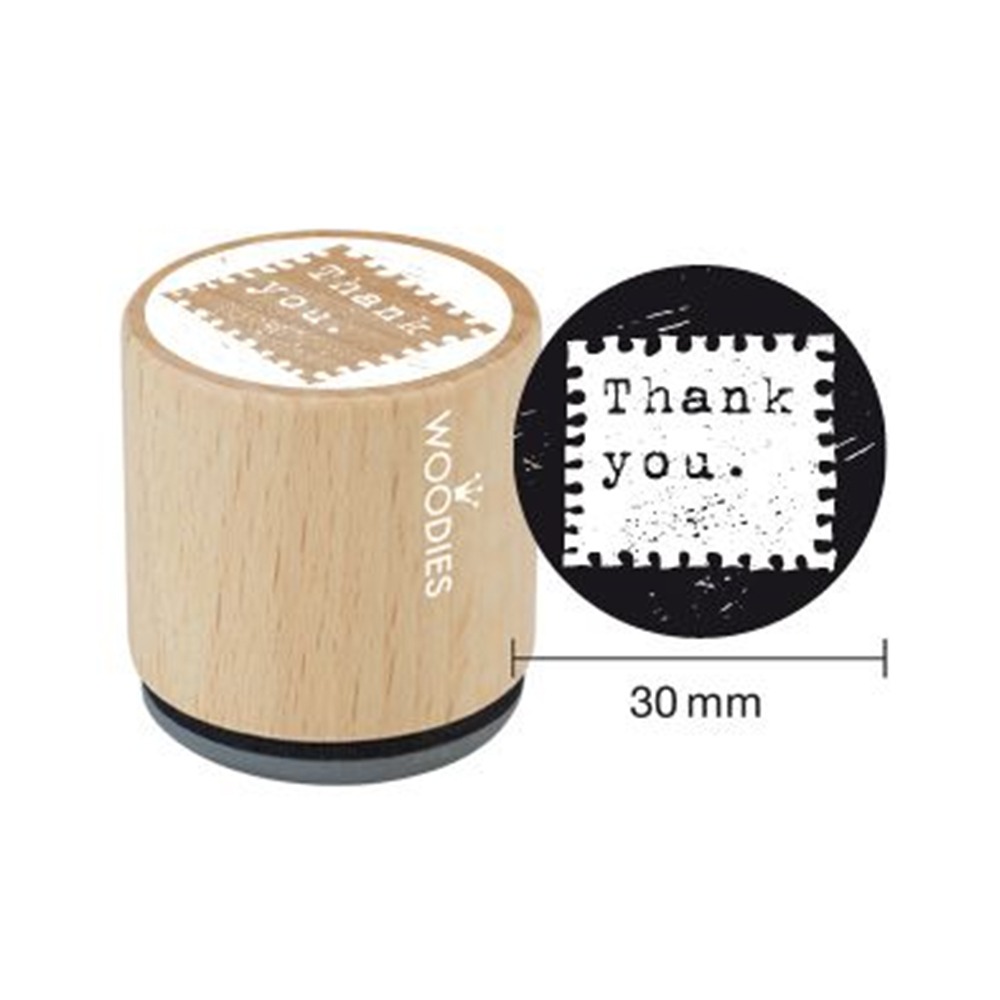 Houten handstempel "Woodies" | Thank you 2