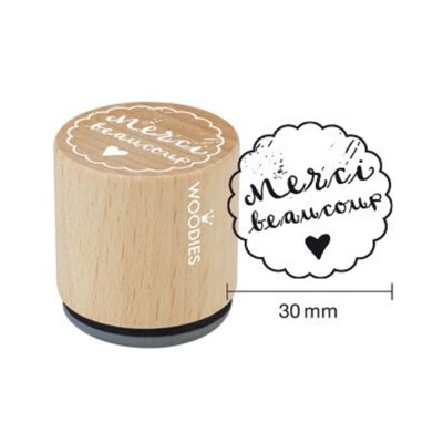 Houten handstempel "Woodies" | Merci beaucoup