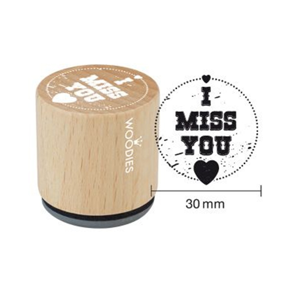 Houten handstempel "Woodies" | I love you 2