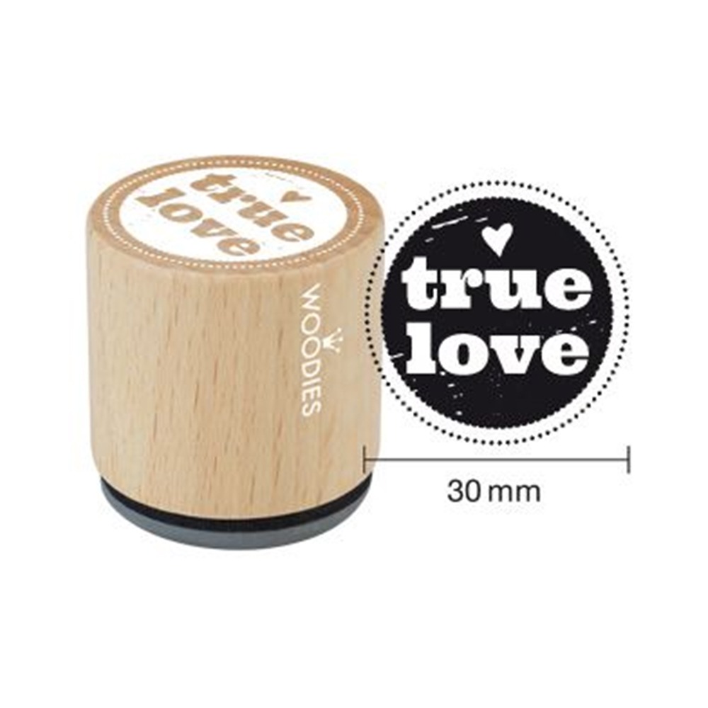 Houten handstempel "Woodies" | With love 3