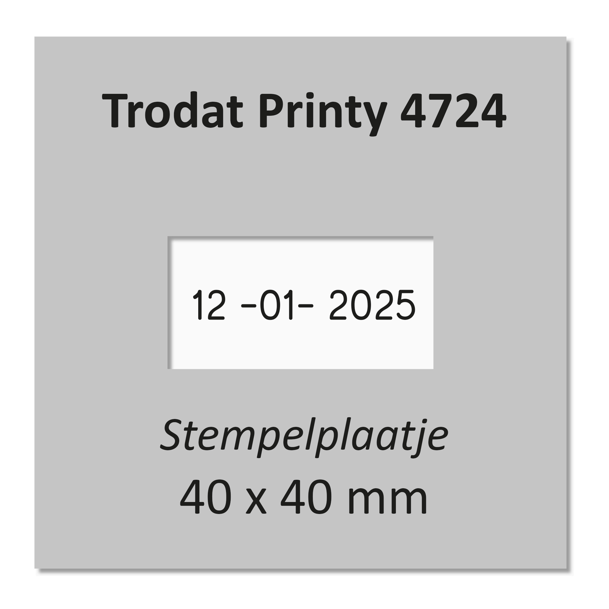 Stempelplaat Trodat Printy 4724 datumstempel