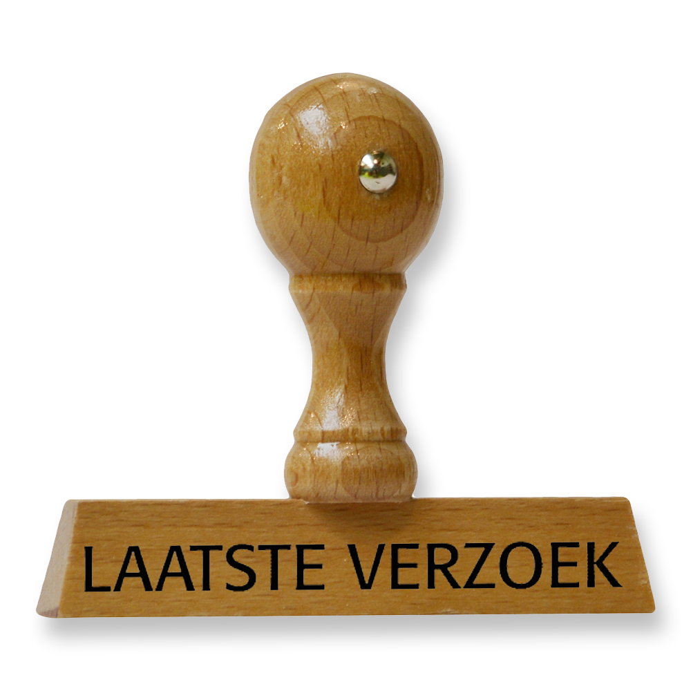 Handstempel LAATSTE VERZOEK