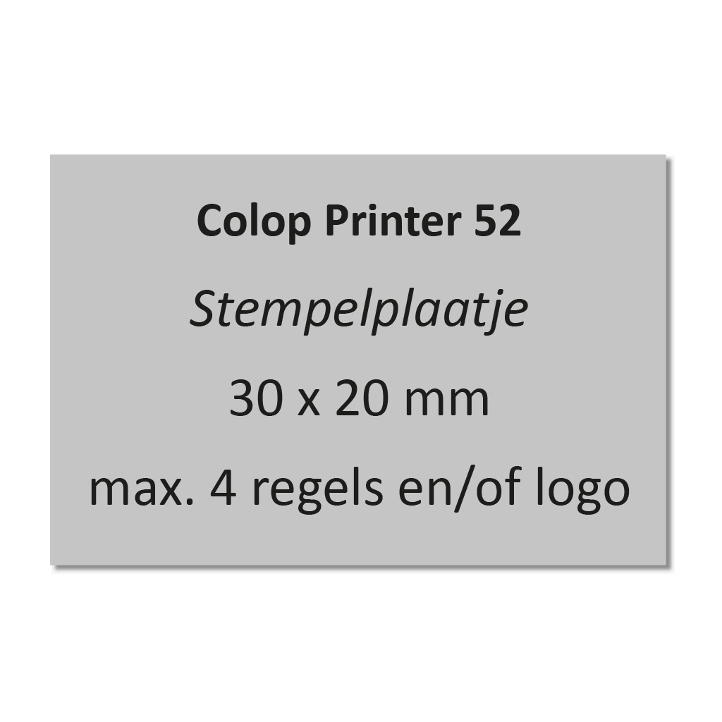 Stempelplaatje Colop Printer 52