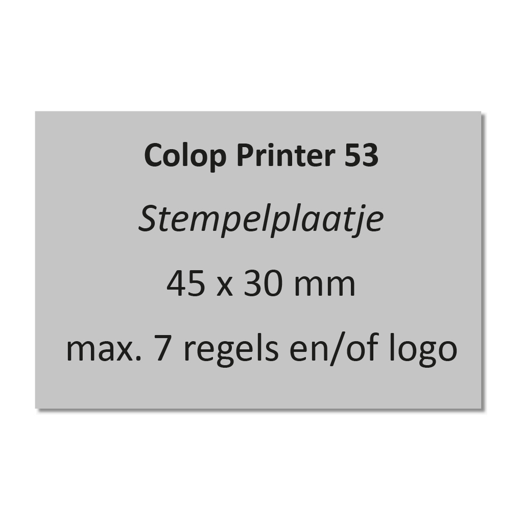 Colop Printer 53 Stempelplaatje