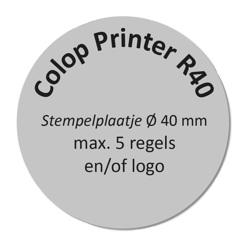 Tekstplaatje Colop Printer R40 | Kantoorstempels.be