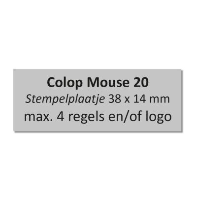 Stempelplaatje stampmouse 20 stempel