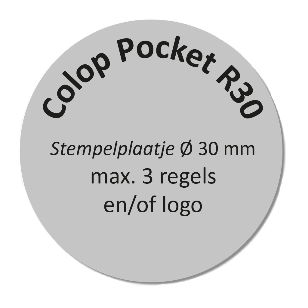 Tekstplaatje Colop Pocket Stempel R30