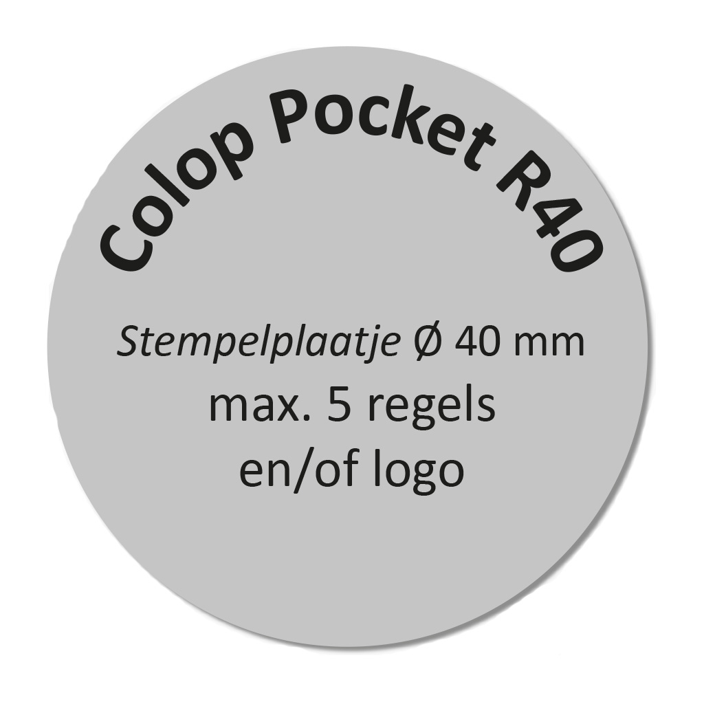 Tekstplaatje Colop Pocket Stempel R40