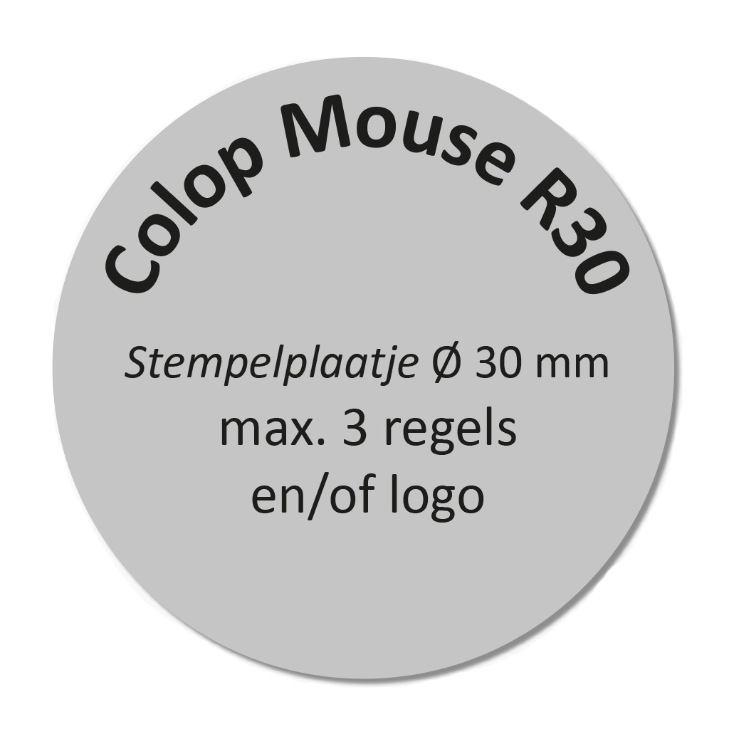 Stempelplaatje Colop Stampmouse R30 stempel