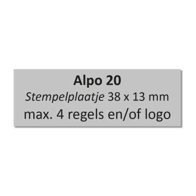 Stempelplaat Alpo 20 / Posta 20 / Justrite 20