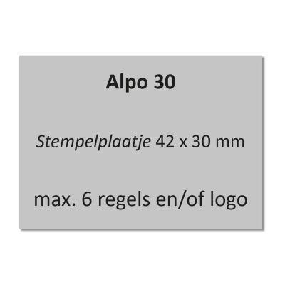Stempelplaat Alpo 30 / Posta 30 / Justrite 30