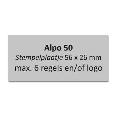 Stempelplaat Alpo 50 / Posta 50 / Justrite 50