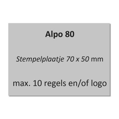 Stempelplaat Alpo 80 / Posta 80 / Justrite 80