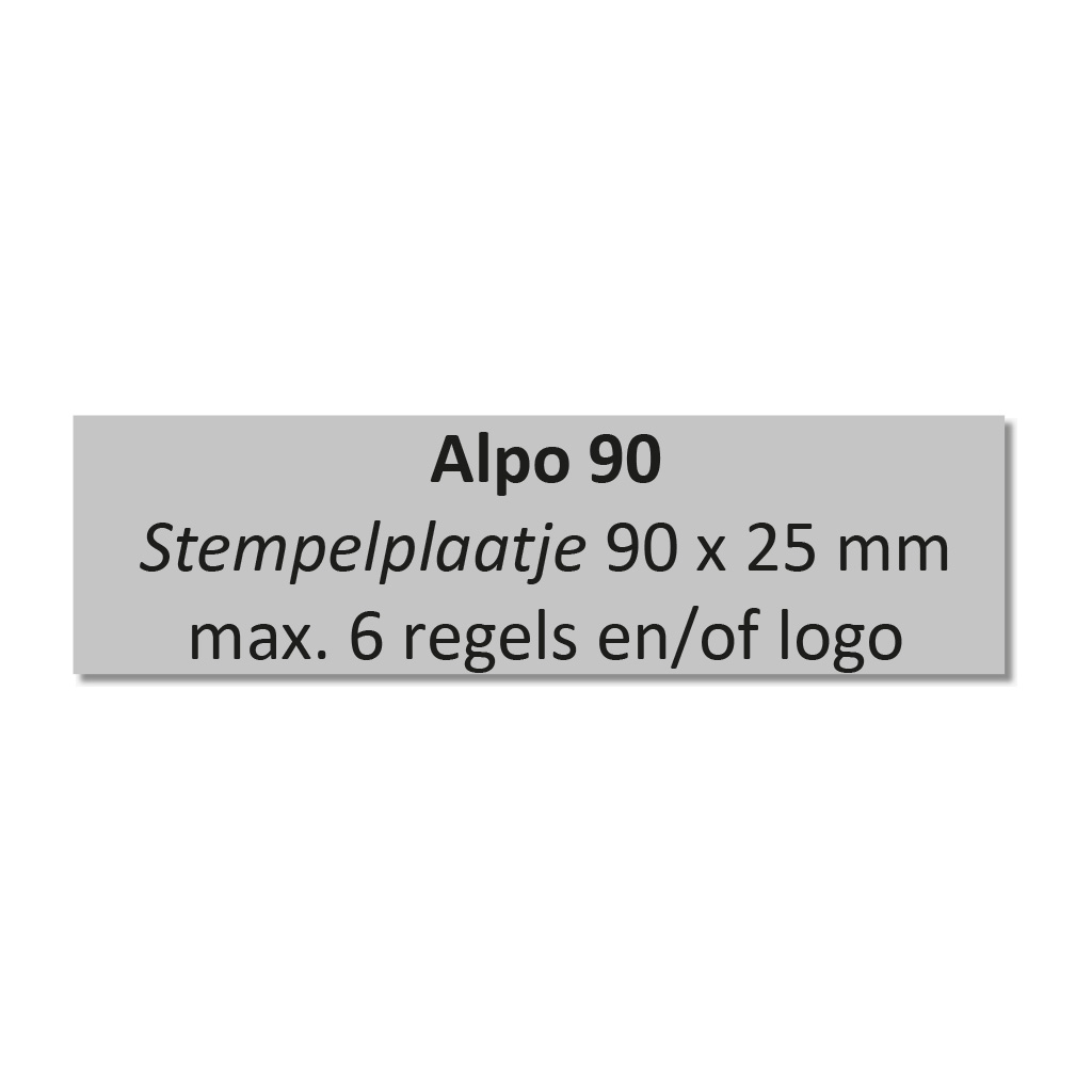 Stempelplaat Alpo 90 / Posta 90 / Justrite 90