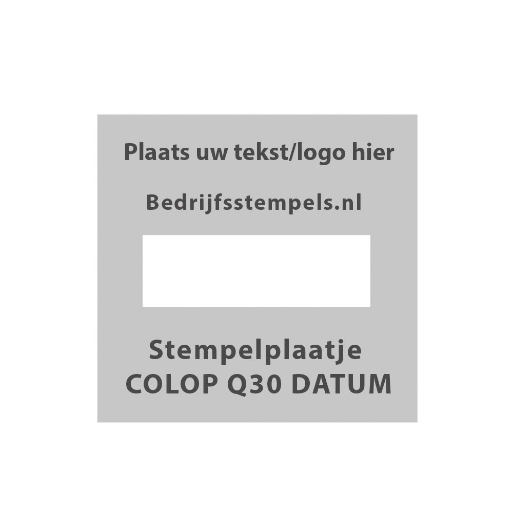 Tekstplaatje stempel Colop Printer Q30 met datum | Kantoorstempels.be