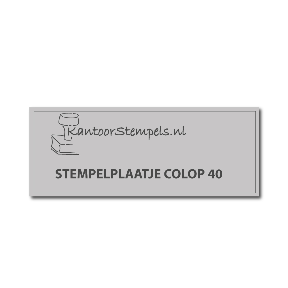 Tekstplaatje Colop Printer 40 | Kantoorstempels.be