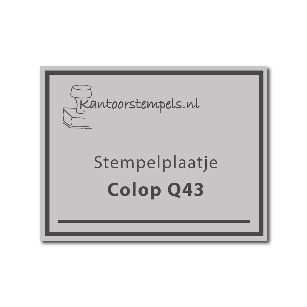 Tekstplaatje Colop Printer Q 43 | Kantoorstempels.be
