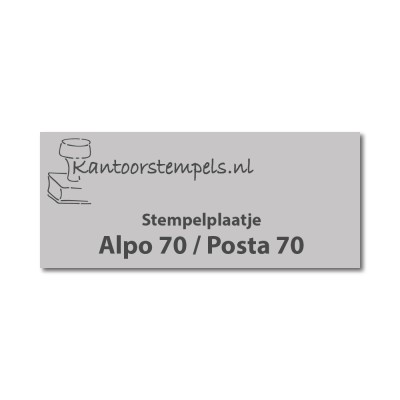 Stempelplaat Alpo 70 / Posta 70 / Justrite 70