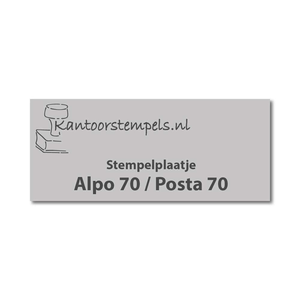 Stempelplaat Alpo 70 / Posta 70 / Justrite 70