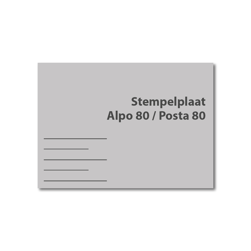 Stempelplaat Alpo 80 / Posta 80 / Justrite 80